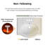 Lavabo sur pied rectangulaire en céramique blanc avec trop-plein et 3 trous pour robinet Los Flexi 24 po x 19 po