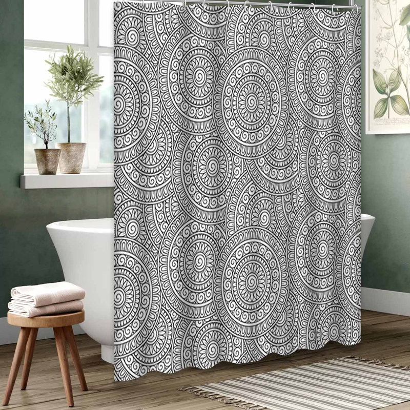 Rideau de douche blanc imperméable, rideaux de douche pour la salle de bain avec 12 crochets, L 72 po x l 72 po