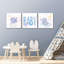 «Blue Baby Elephants», reproduction sur toile-93059341