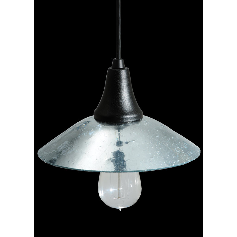 Luminaire suspendu 1 lumière à cône simple, H 7 - 65 po x l 8 po x P 8 po
