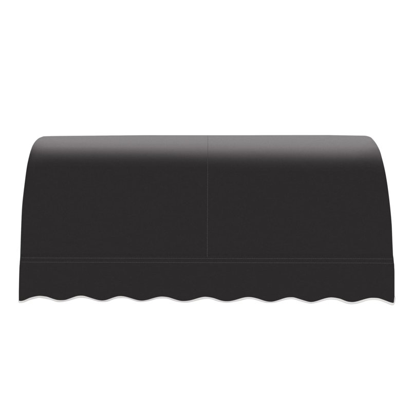 Awntech Savannah Acrylic Fabric Fixed Awning, Black, 31" H x 64.5" W x 24" D