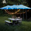 Parasol de protection 15X9pi avec base - bleu