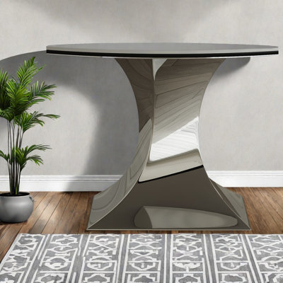 Ensemble de table de salle à manger rotatif de 59 pouces (doit inclure la table et la chaise), pierre frittée argentée, salle à manger moderne