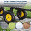 Chariot de jardinage en poly 600 lb - pneus tout-terrain de 10 po, vidage rapide, fixation pour VTT, chariot de jardin robuste-128903670