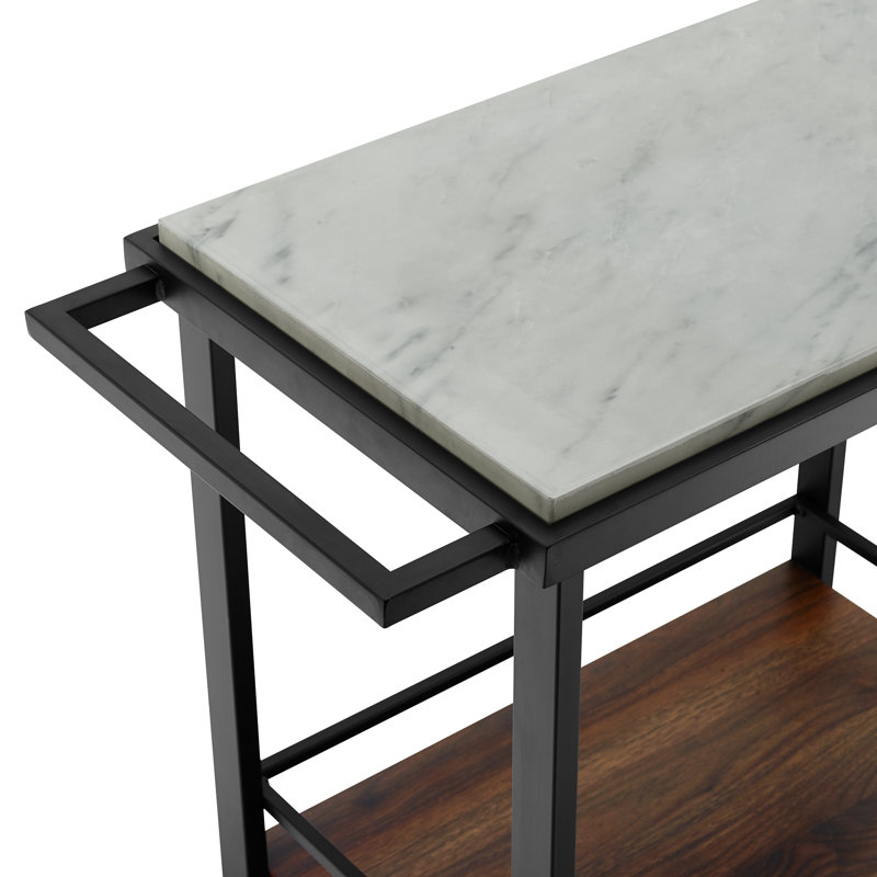 Serving Cart, White Marble