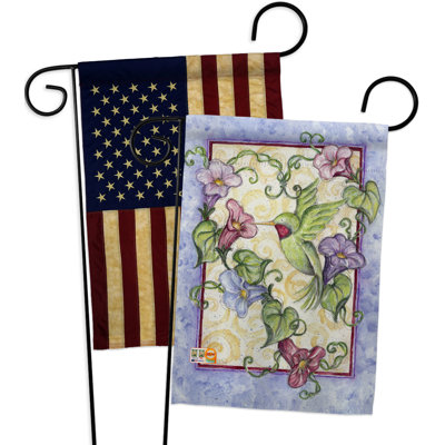 Camas Double Sided 18.5'' H x 13'' W Polyester Independence Day Garden Flag