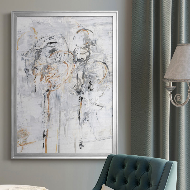 Toile encadrée de qualité supérieure Spring Wildflowers II - prête à être accrochée, Argent, H 42,5 po x l 30,5 po x P 1 po