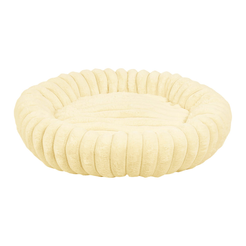 Faux Fur Pet Bed, 80cm W x 80cm D, Yellow