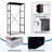 4 Drawer Dresser for Bedroom, Narrow Chest of Drawers, Wooden Top and Study Iron Frame 18"x37.5"-(WxH)