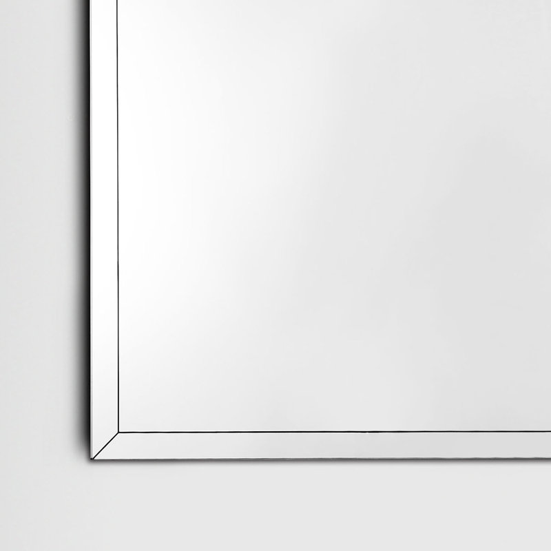  Angela LED Backlit Frameless Lighted Bathroom Vanity Wall Mounted Mirror, 30" x 47.2"
