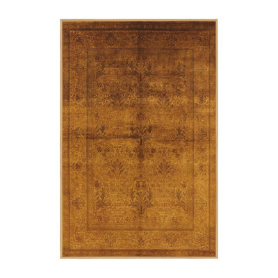 Tapis brun à motif oriental