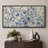 Navy Blue Abstract Flower Artwork Modern Boho Extra Large Pictures Framed Canvas Print Wall Art-107118075-111665900