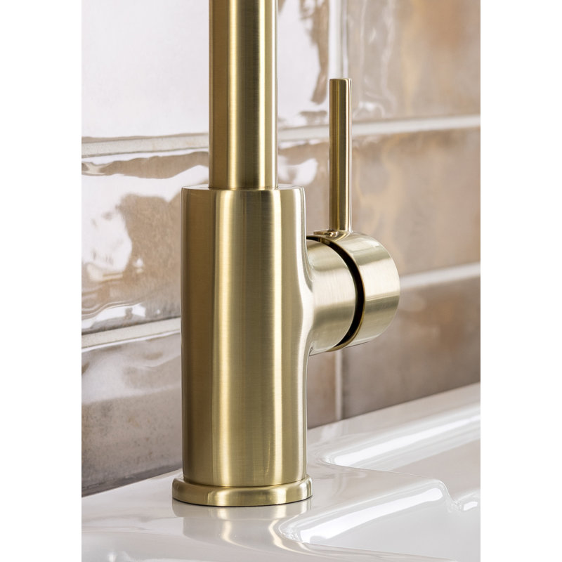Abode Nico Single Lever Mixertap, Brushed Brass
