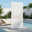 183cm H x 120cm Freestanding Steel Privacy Screen Fence Panels Metal Trellis Outdoor Divider for Patio, Balcony, Backyard, Pool, Indoor Room-580097889-580097897