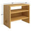 Table de chevet rectangulaire en bois de chêne l 30 po avec table de chevet à rangement ouvert