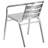 Nannie Heavy Duty Aluminum Commercial Indoor-Outdoor Restaurant Stack Chair with Triple Slat Back