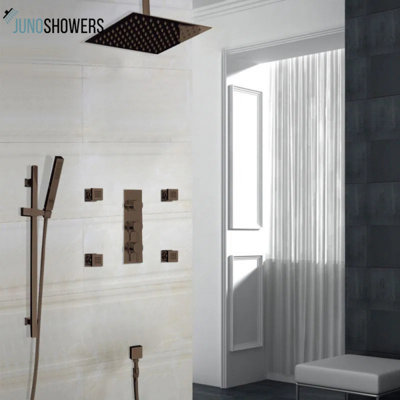 Système de douche à jets massants de qualité supérieure avec douche à effet de pluie et douche à main