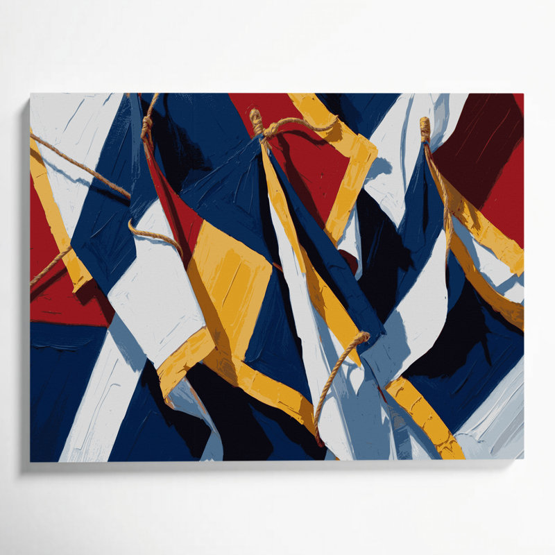 Art mural sur toile bleu, H 16 po x l 20 po