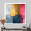 Novelyn géométrique or rose et gris forme pure VI - art mural géométrique abstrait
