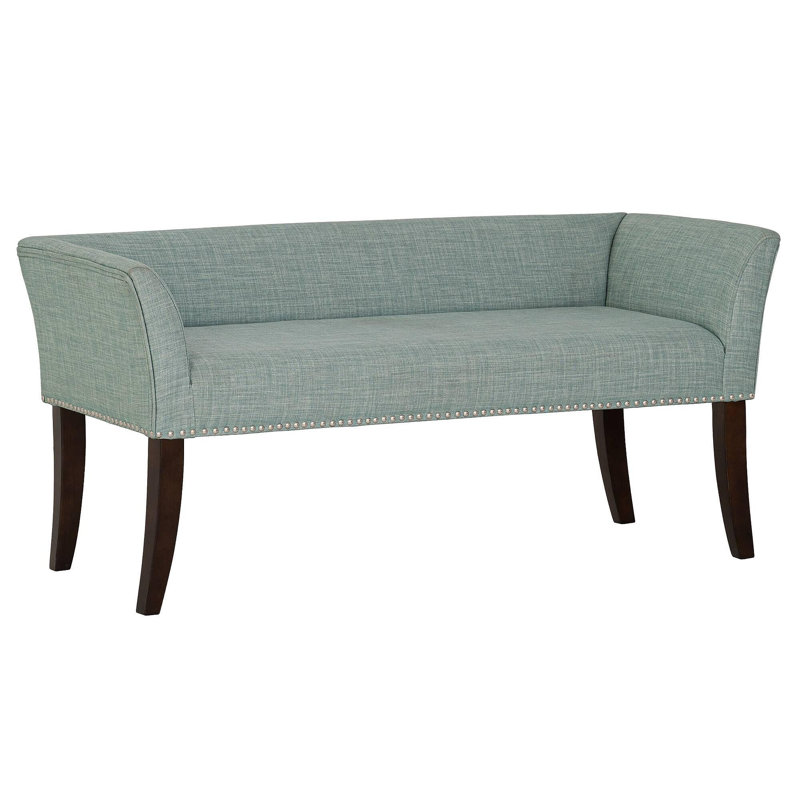 Upholstered Bench, Teal