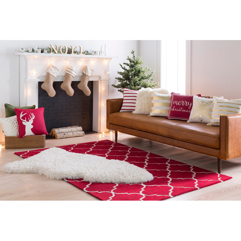  Holiday Cotton Throw Pillow
