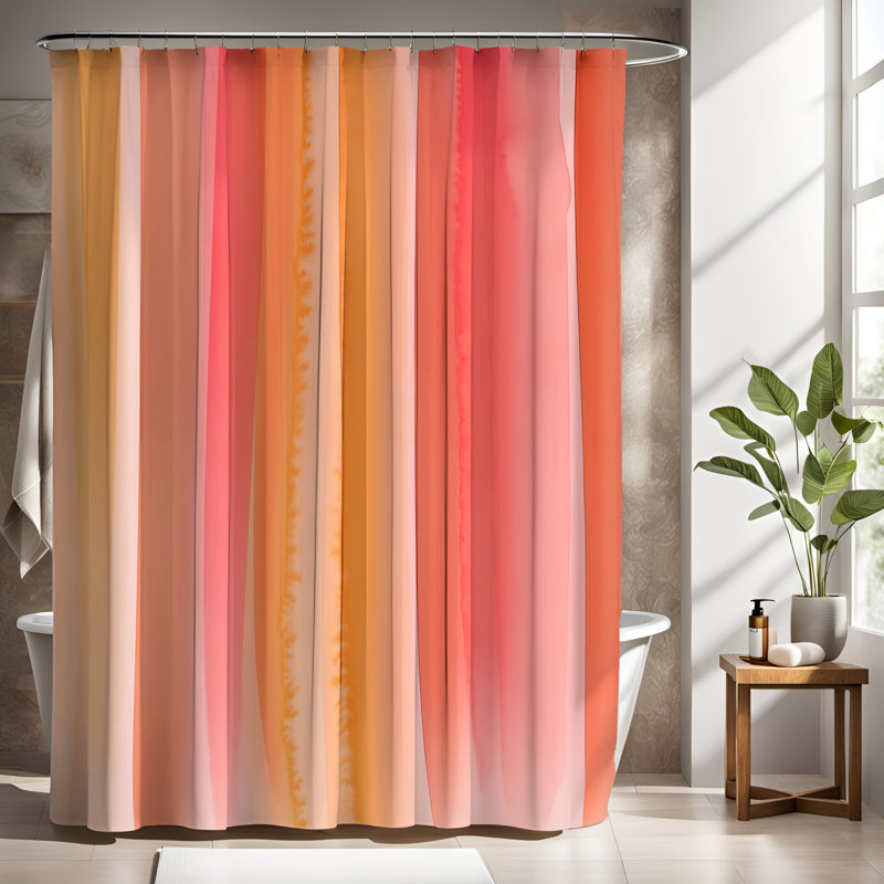 Rideau de douche avec tapis de bain, H 93 po x l 70 po