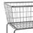 Metal Deep Set Wire Basket Gray Storage Cart with Wheels