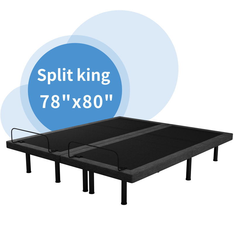 Structure de lit réglable Modern Modern avec matelas de 12 po, télécommande sans fil, fonction anti-ronflement, assemblage sans outil