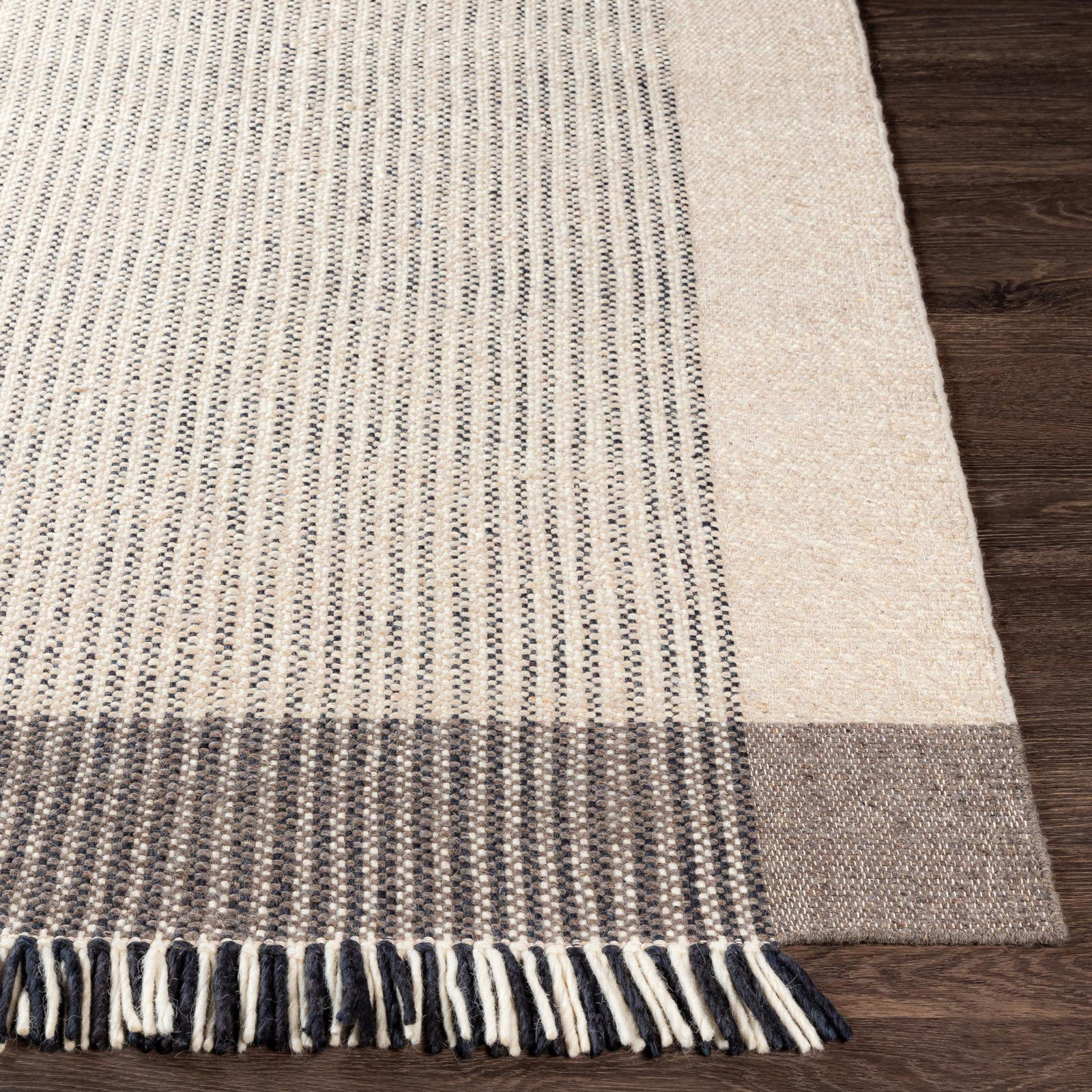 Tina Hand-Woven Striped Rug, Rectangle 8' x 10'