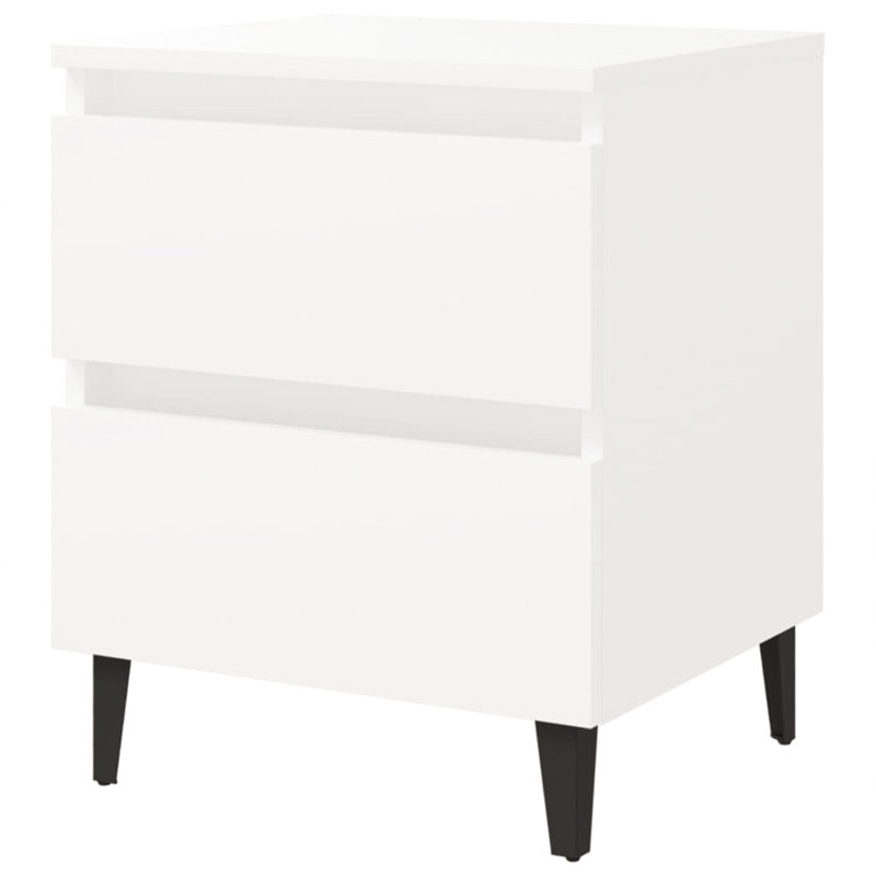 Iliany 40 cm W Bedside Table, White