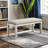 Modern Farmhouse Dining Bench With Textured Upholstered Seat And Sturdy 300 Lbs Support.