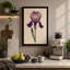 Purple Iris Study Botanical - Wrapped Canvas-1793378382-1793378384