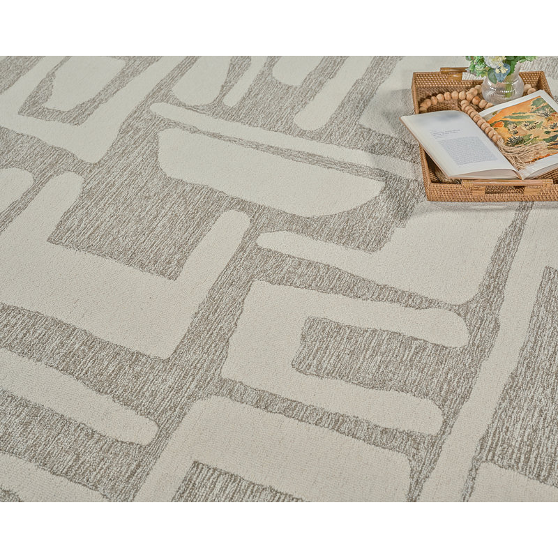 Carmel Handmade Abstract Area Rug, Rectangle 6' x 9'