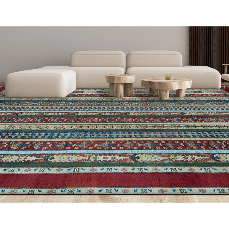 Aryana Hand Woven Wool Striped Area Rug