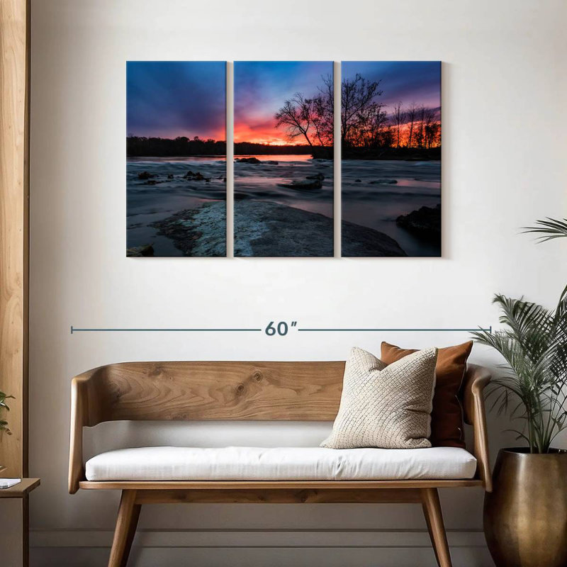 Alvord, coucher de soleil à Belle Isle, H 28 po x l 45 po