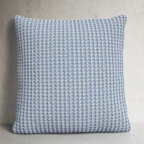 Edgar Square 100% Cotton Pillow Cover AllModern Color: Dark Blue, Fill Material: Polyester/Polyfill, Size: 22'' x 22