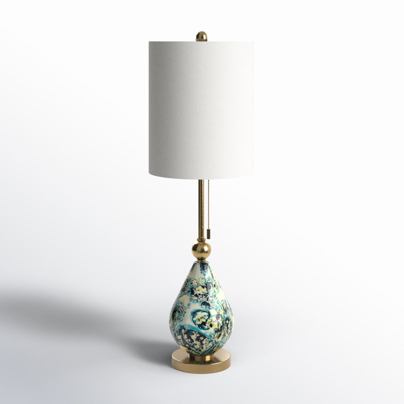 Lampe de table en métal et en verre 1 lumière Aronson
