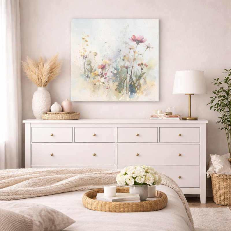 «Autumn's Delicate Whisper» - Reproduction d'art sur toile, H 30 po x l 30 po