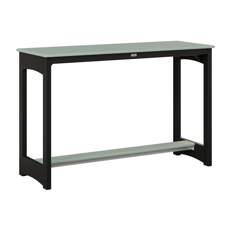 Table de bar Berlin Gardens, 38.5" H x 60" W x 22" D, Noir, Écume de mer, écume de mer