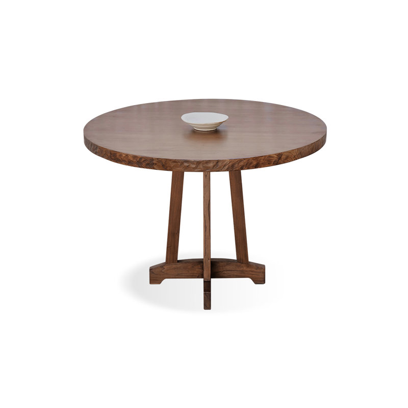 Table de salle à manger en noyer, H 29,53 po x L 35,43 po x l 35,43 po