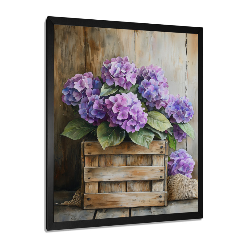 Esteban - salon d'art mural floral, Noir, noir, noir, noir, H 20 po x l 12 po, Reproduction encadrée d'une seule photo