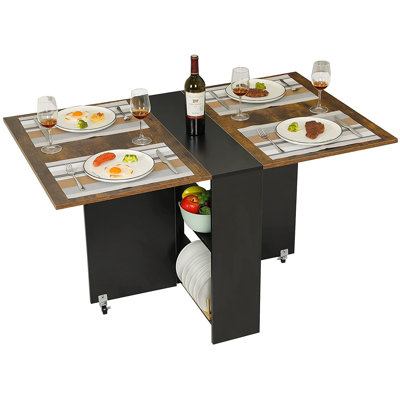Kaviyon Manufactured Oak Trestle Dining Table Folding Dining