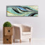  «Placid 1» par Alicia Ludwig, art mural sur toile, 60 po x 20 po