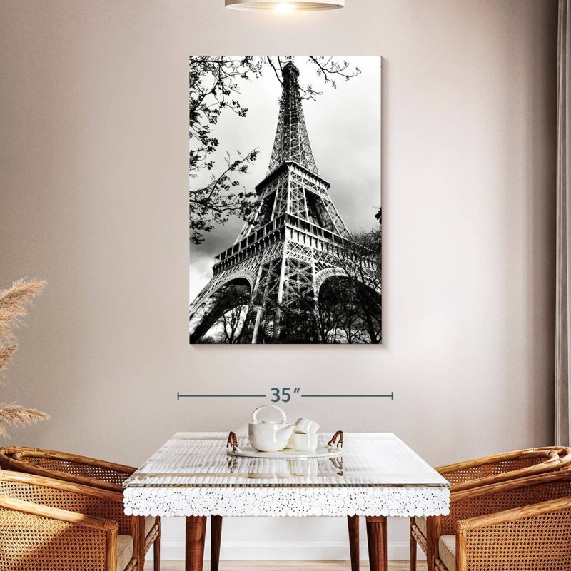 Tour Eiffel BW, H 48 po x l 32 po