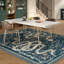 Tapis bleu antidérapant Palos Vintage-129230440-129408632