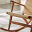 Chaise berçante simple en bois massif-100997889