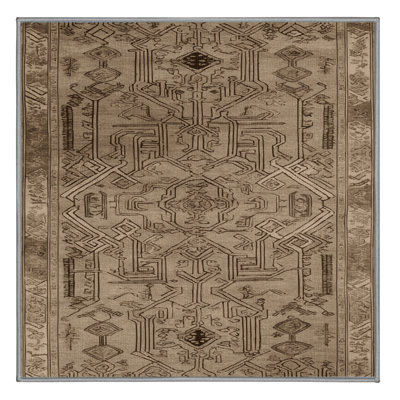 Machine Washable Art Deco Gray Area Rug