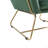 29.5"W Green Velvet Accent Chair With Metal Base-1904916203