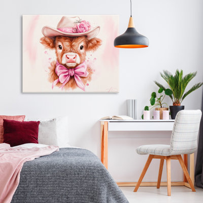 Jolie toile de vache rose, design par Shawna Stewart