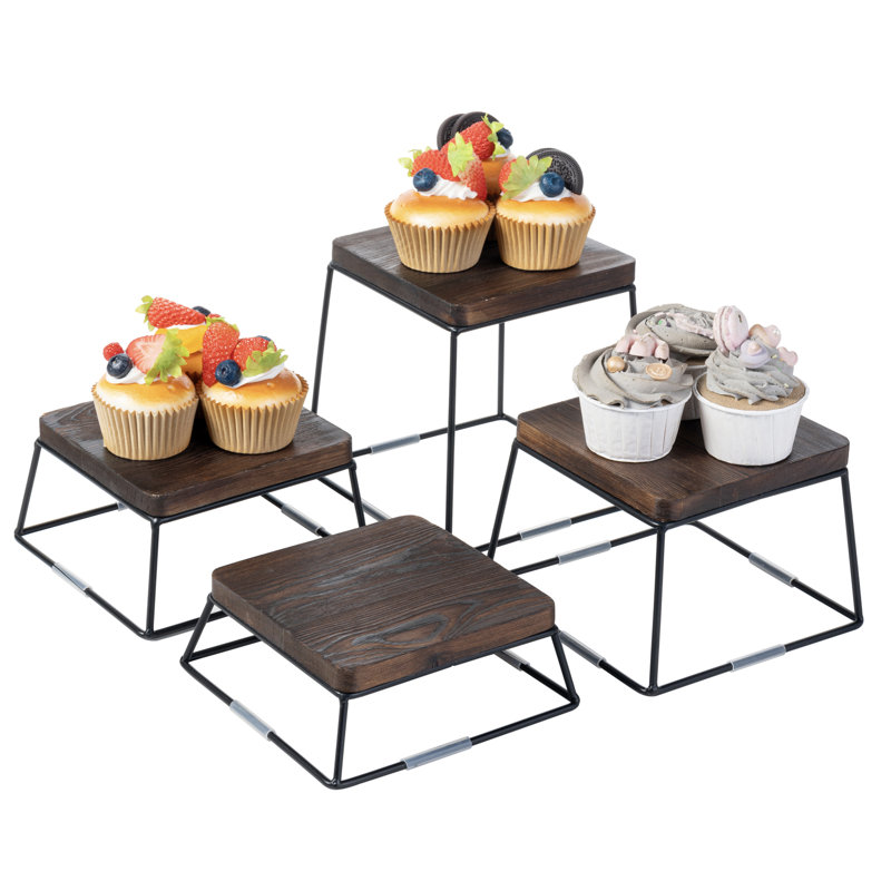 Wood Tiered Stand, Brown
